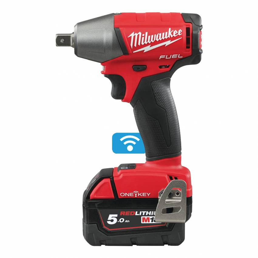 Гайкокрут акумуляторний 1/2" MILWAUKEE, M18 ONEIWP12-502X, 300Нм (зарядний пристрій, 2 акум.Х 5Ач, HDкейс)-4933451372