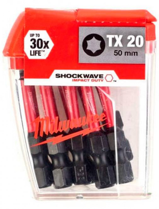 Насадки SHOCKWAVE MILWAUKEE, TX20, 50 мм, (10 шт.)-4932430877