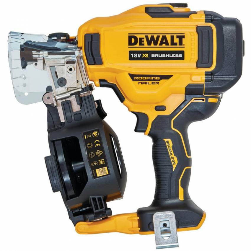 Пістолет цвяхів акумуляторний безщітковий DeWALT DCN45RNN 18В XR Li-Ion, безщітковий, барабанний, діаметр/довжина цвяха 3/19-45 мм, вага 3.85 кг, без акумуляторів, зарядного пристрою та валізи-DCN45RNN