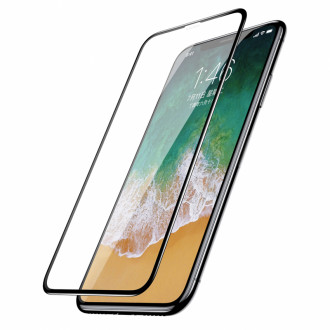 Захисне скло Baseus для iPhone X, iPhone Xs, iPhone 11 Pro, 0.2mm, Чорний (SGAPIPHX-TN01)-[articul]