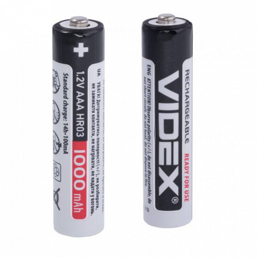 Акум. VIDEX HR03 / AAA R03, 600mAh блістер / 2шт.-HRAAAR0306VIDEX