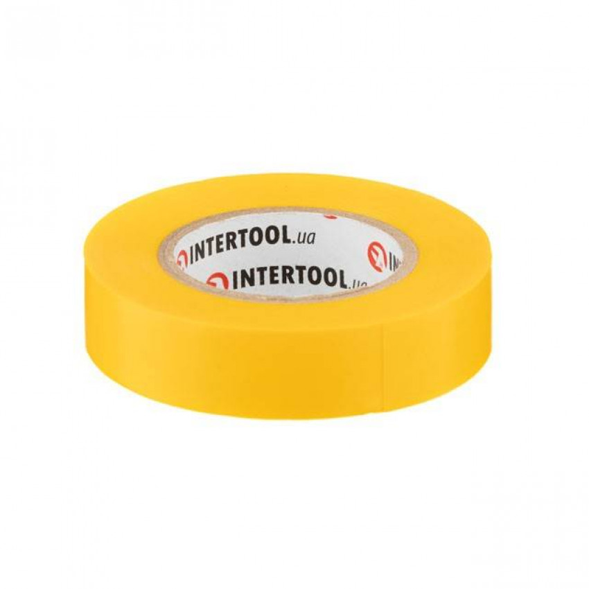 Стрічка ізоляційна, 17 мм * 15 м * 0.15 мм, жовта INTERTOOL IT-0042-IT-0042