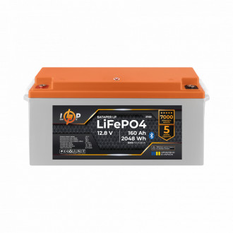 Акумулятор LP LiFePO4 12,8V - 160 Ah (2048Wh) (BMS 100A/80А) пластик Smart BT-[articul]