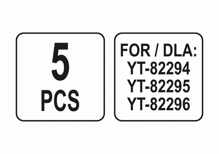 Насадки до фенів технічних YATO для YT-82294, YT-82295, YT-82296, 5 шт-YT-82301
