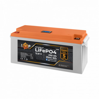 Акумулятор LP LiFePO4 12,8V - 230 Ah (2944Wh) (BMS 200A/100А) пластик LCD Smart BT