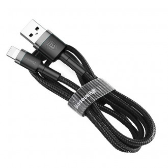 Кабель Baseus Cafule USB 2.0 to Lightning 1.5A 2M Чорний/Сірий (CALKLF-CG1)-[articul]