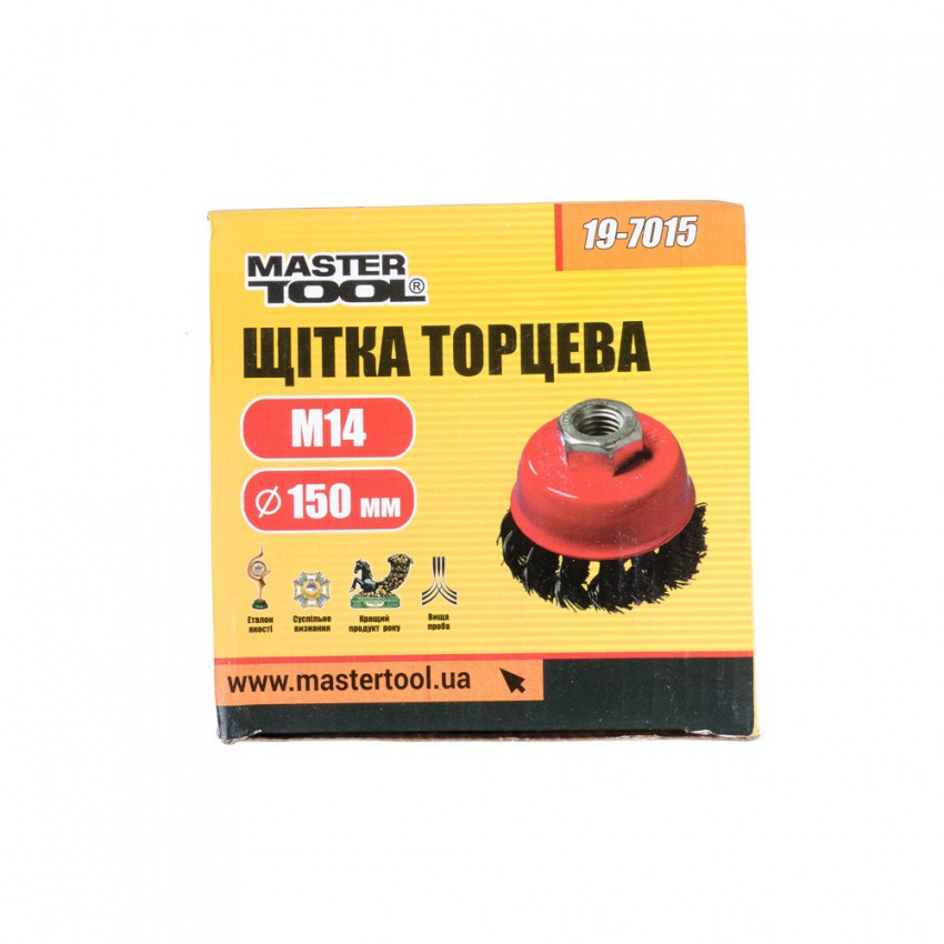 MasterTool Щітка торцева із плетеного дроту D150 М14, Арт.: 19-7015-19-7015