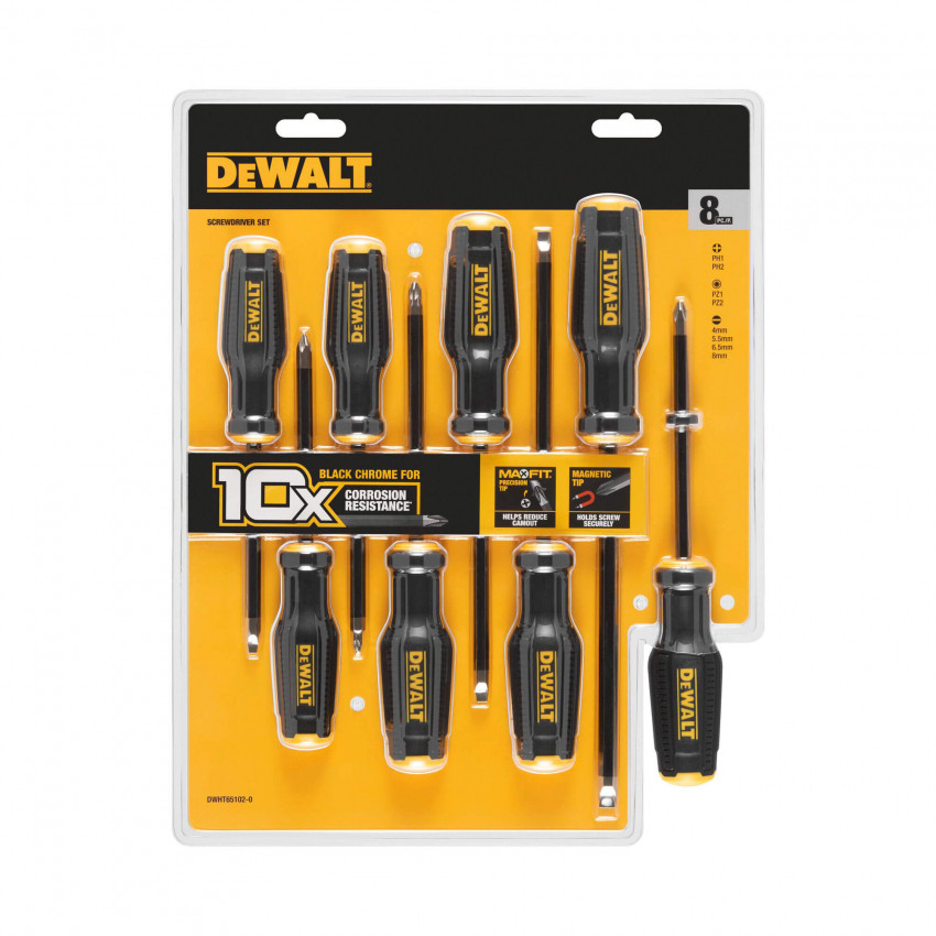 Набір викруток TOUGHSERIES™ MAX FIT®, 8 штук DeWALT DWHT65102-0-DWHT65102-0