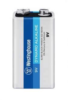 Лужна батарейка Westinghouse Dynamo Alkaline 9V/6LR61 Крона 1шт/уп shrink-[articul]