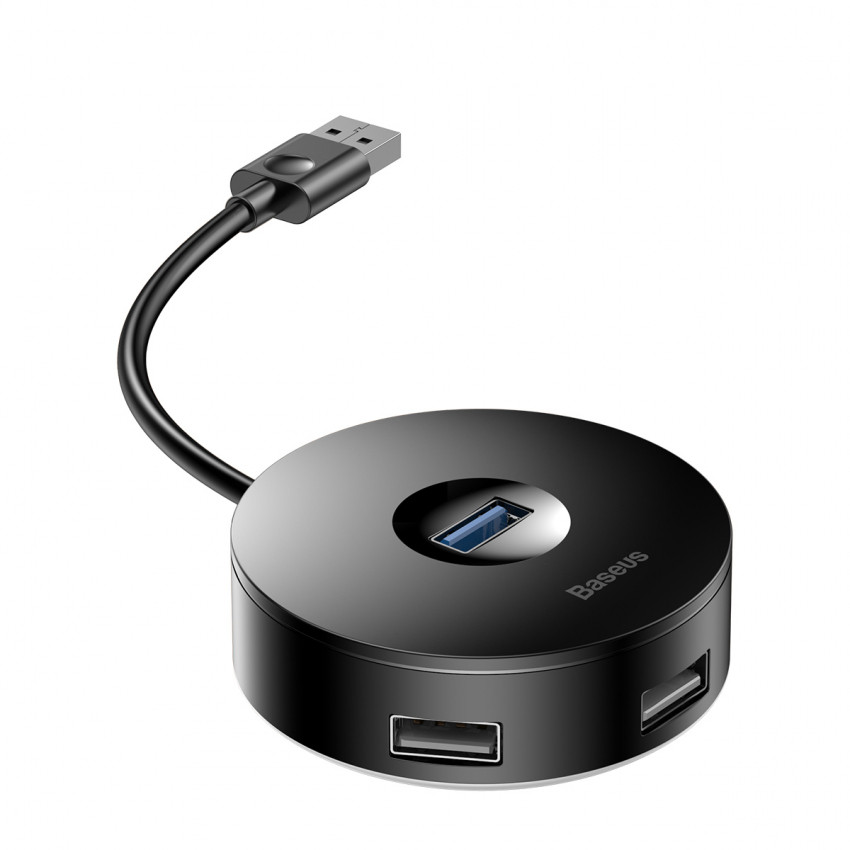 USB Hub Baseus Round Box USB3.0 to USB3.0*1 + USB2.0*3 Чорний (CAHUB-F01)-