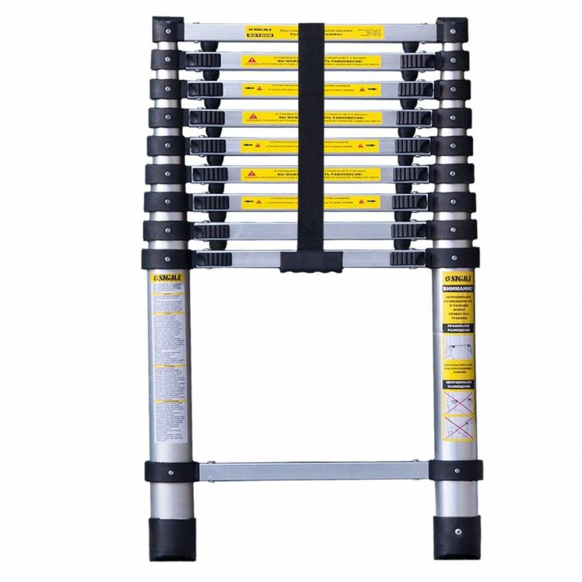 Сходи телескопічні 9 сходинок 2.9м Sigma (5033334)-5033334