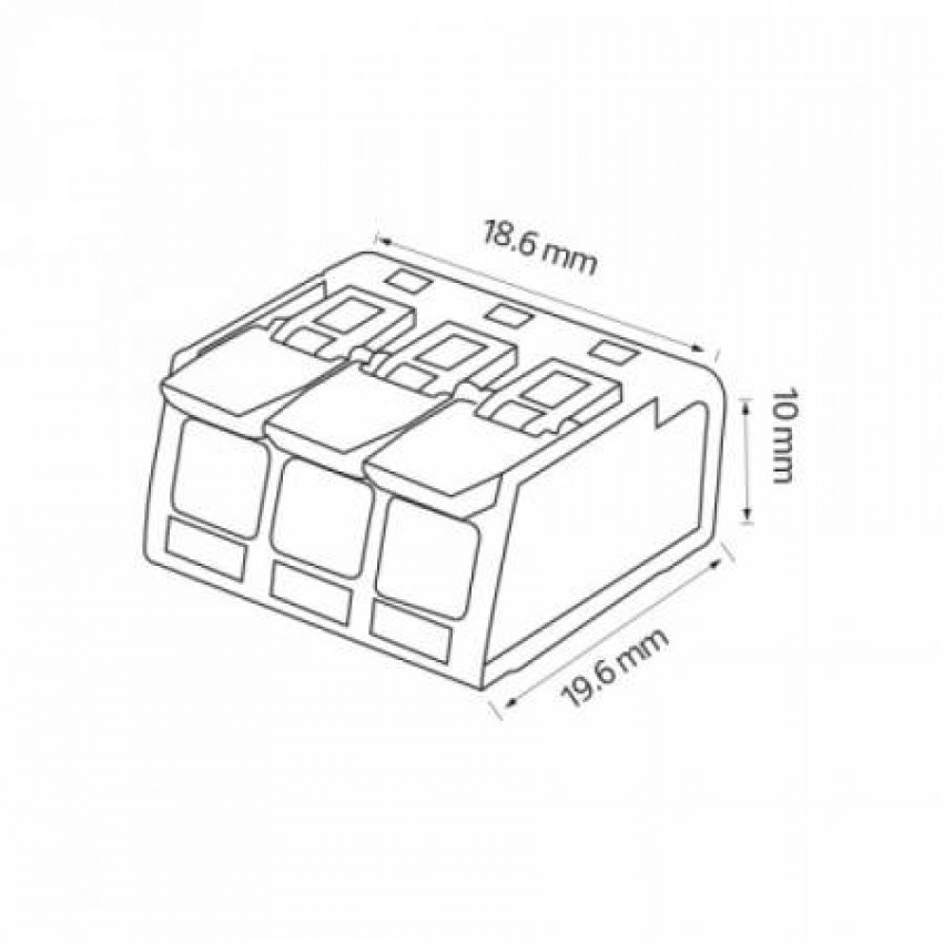 Клемник 3-х полюсний SLIM CONNECTOR-3-103-002-0003-010