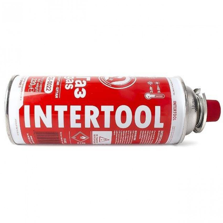 Цанговий газовий балон 220 г INTERTOOL GS-0022-GS-0022