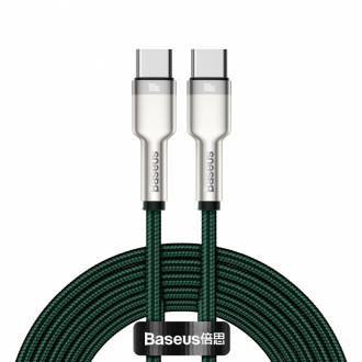 Кабель Baseus Cafule Type-C to Type-C PD 100W 2M Зелений (CATJK-D06)-[articul]