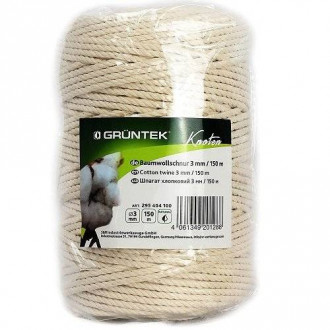 Шпагат коттоновий Gruntek Cotton twine 3 мм150 м-[articul]