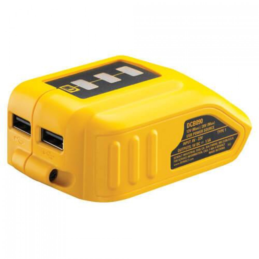 Ліхтар світлодіодний акумуляторний + USB адаптер DeWALT DCL040+DCB090-DCL040+DCB090