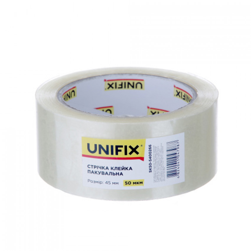 Стрічка клейка пакувальна SK50-5400266 200 45 мм 50мкм UNIFIX-SK50-5400266