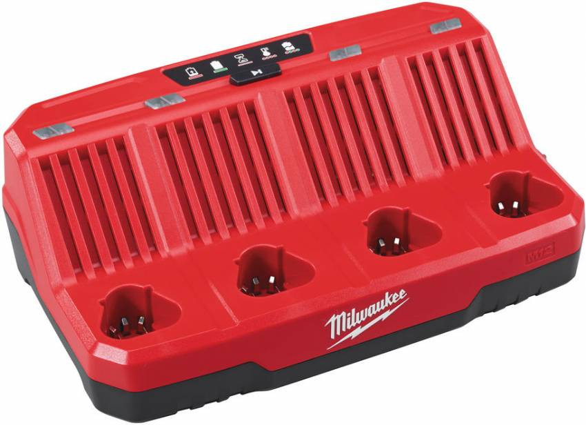 Зарядное устройство MILWAUKEE, M12 C4 (для 4х акум. М12)-4932430554