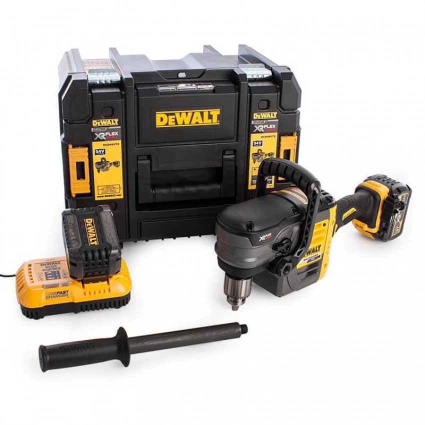 Дриль-шуруповерт акумуляторний безщітковий кутовий DeWALT DCD460T2-DCD460T2