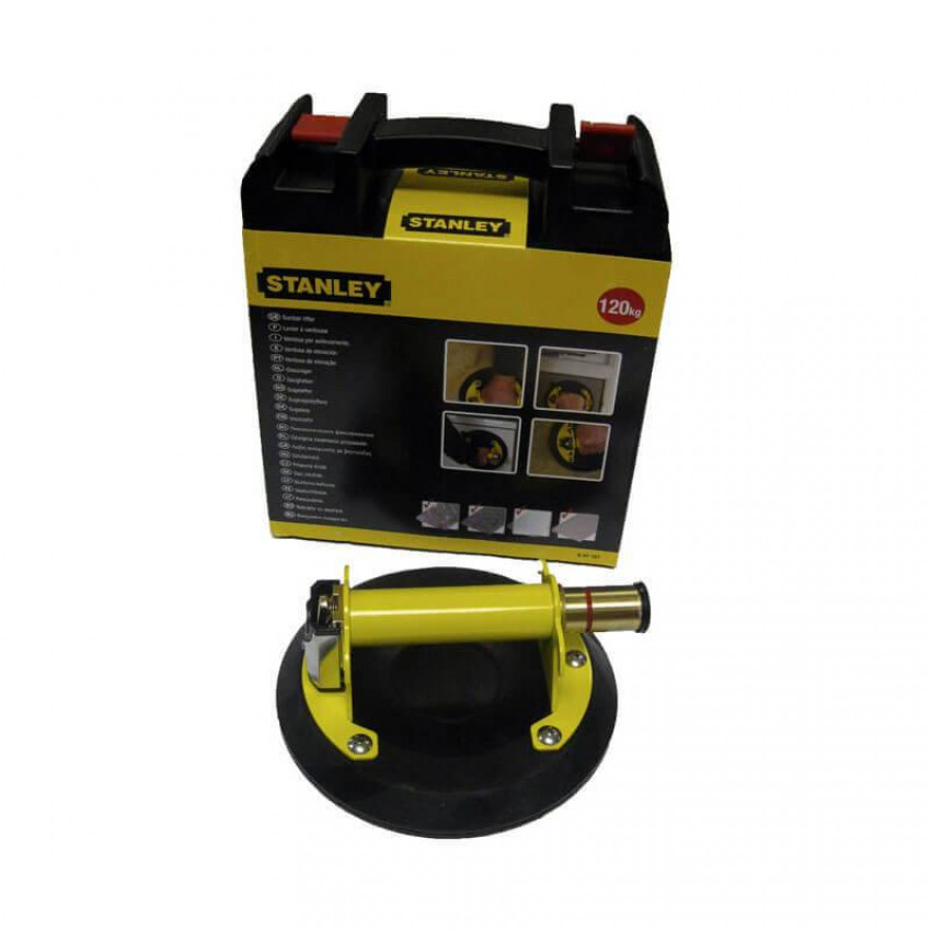 Пристрій для перенесення скла BIMATERIAL PUMP ACTIVATED SUCTION CUP вантажопідйомністю до 120 кг STANLEY 6-97-187-6-97-187