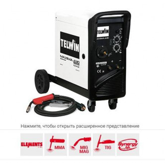 Зварювальний апарат Telwin MAXIMA 230 SYNERGIC 230V-[articul]