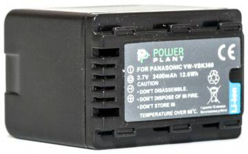 Акумулятор PowerPlant Panasonic VW-VBK360 3400mAh-DV00DV1293