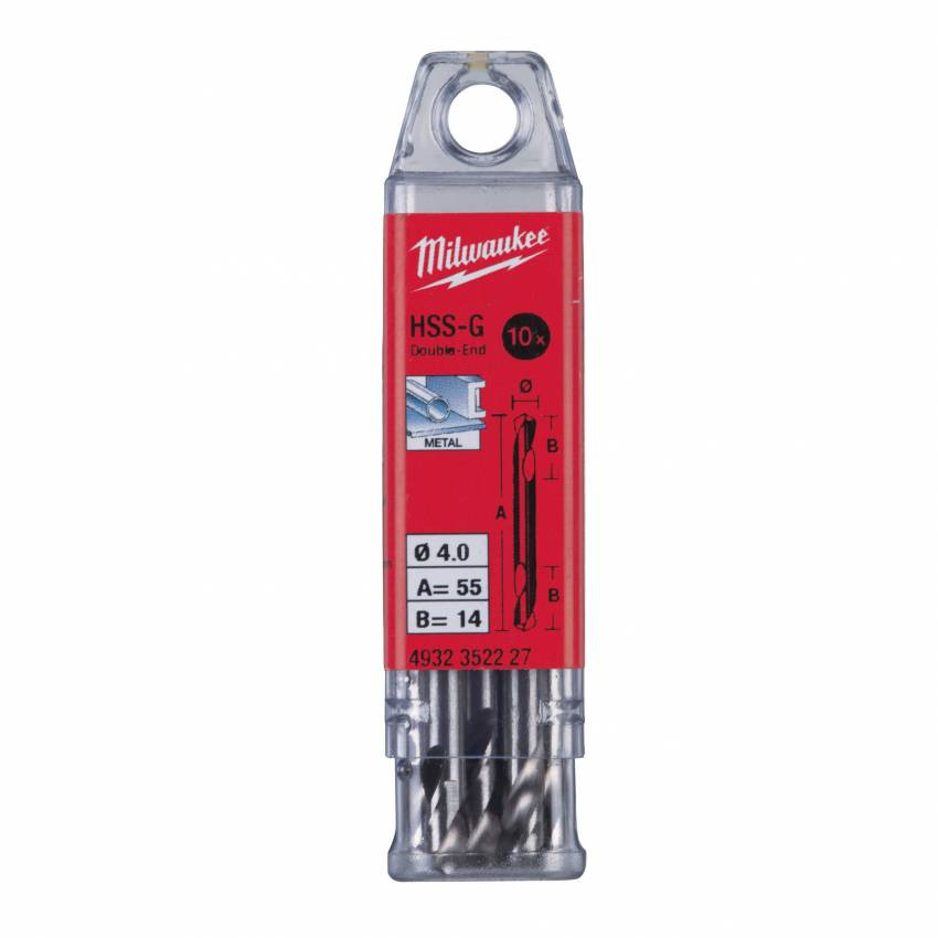 Свердло по металу HSS-G MILWAUKEE DIN1412, Ø3,3мм, двостороннє, (10шт)-4932352225