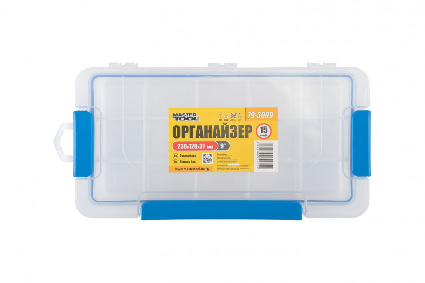 Органайзер MASTERTOOL 15 секцій 9'' (230х120х37 мм) 79-3009-79-3009