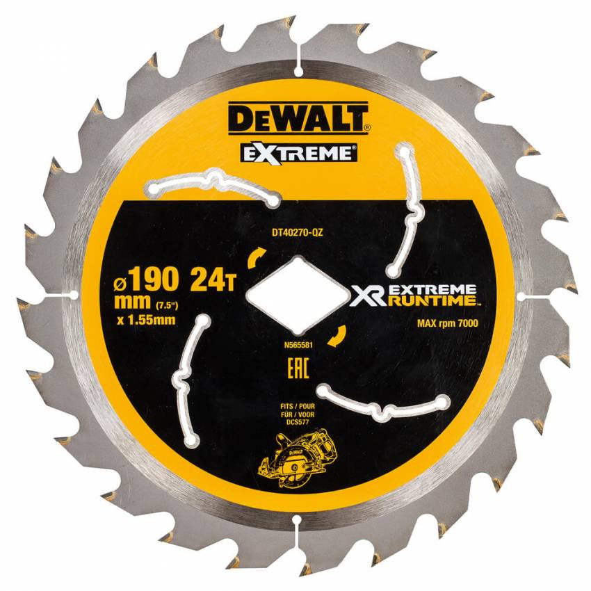 Диск пильний XR FLEXVOLT EXTREME з ромбоподібною посадкою DeWALT DT40270-DT40270