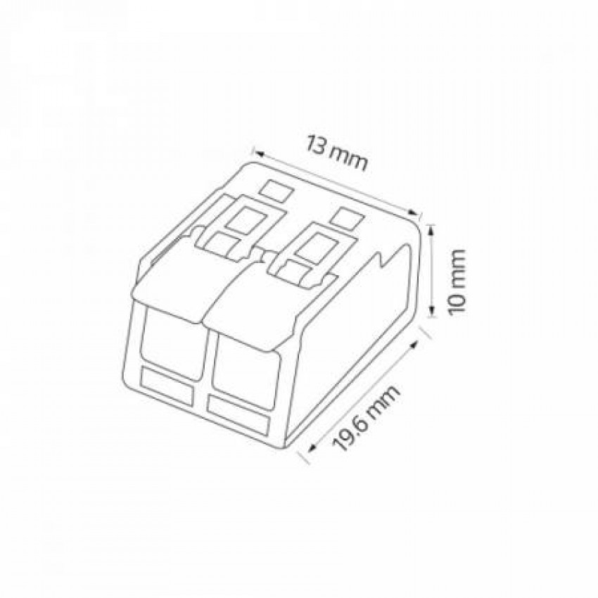 Клемник 2-х полюсний SLIM CONNECTOR-2-103-002-0002-010