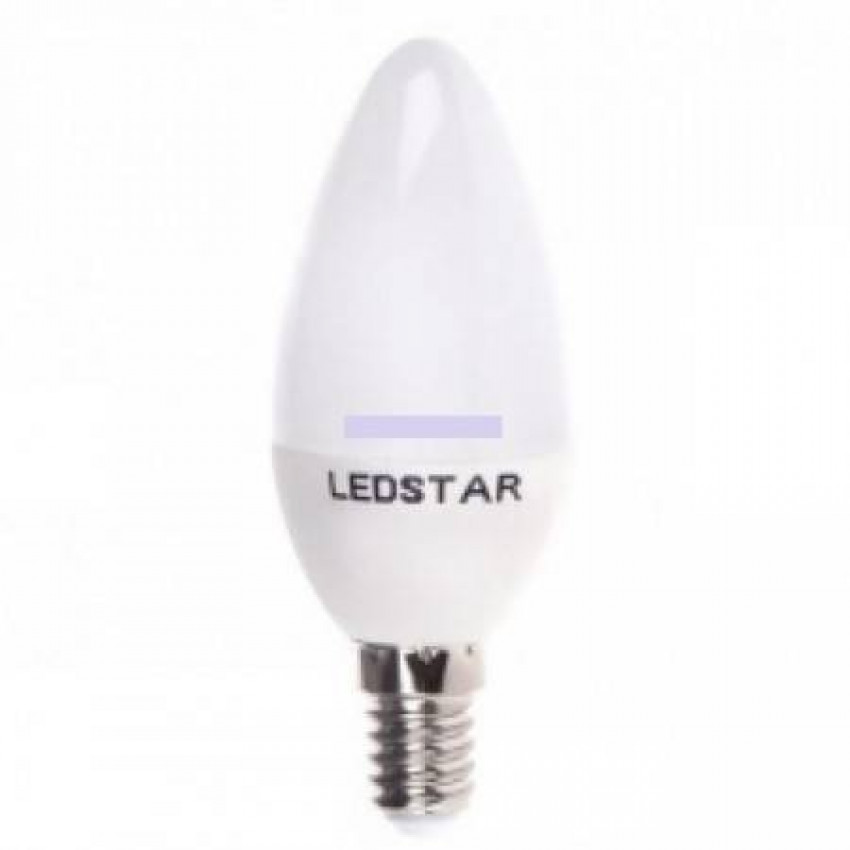 Світлодіодна лампа LEDSTAR E14, 6W, свічка 510lm, 4000К, 160º, чіп: Epistar (Тайвань)-100619