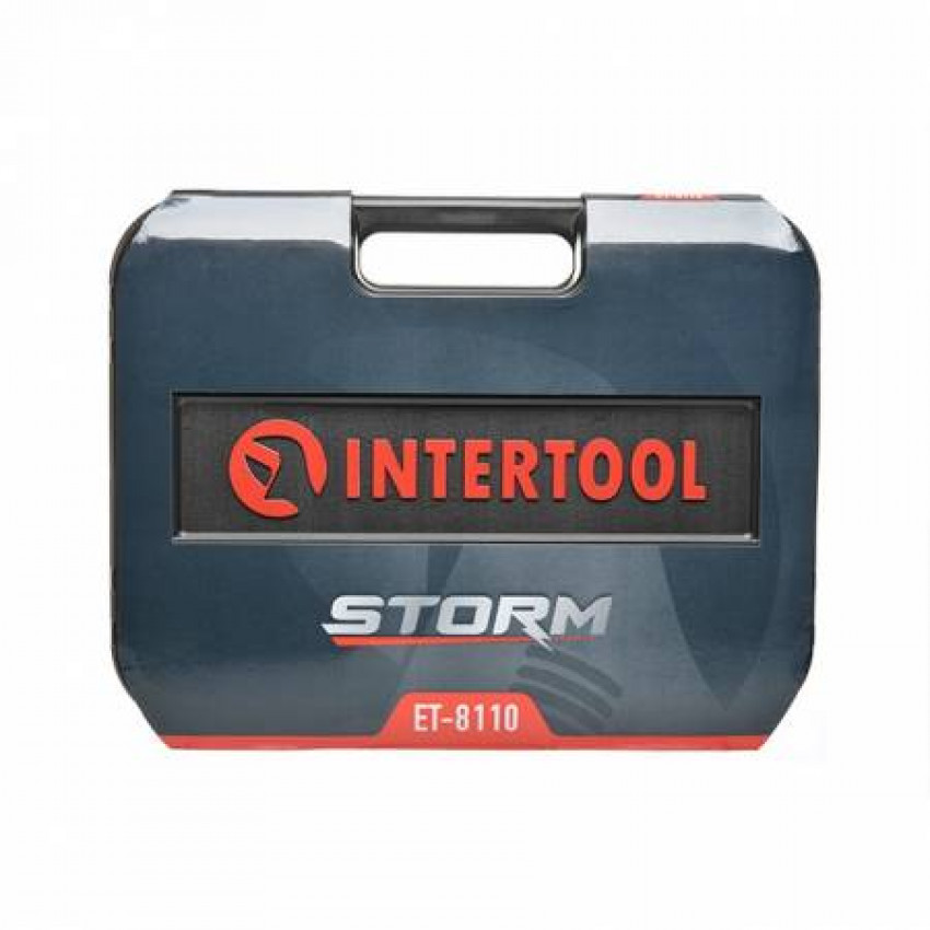 Набір інструментів 1/2" & 1/4", 110 од., SUPER LOCK STORM, Cr-V INTERTOOL ET-8110-ET-8110