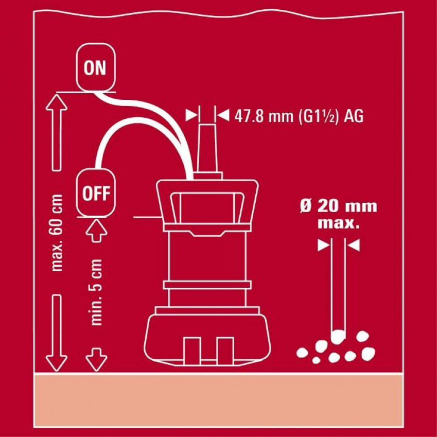 Насос для брудної води Einhell GE-DP 5220 LL ECO (4170780)-