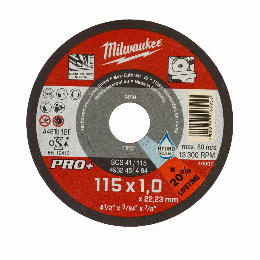 Диск відрізний MILWAUKEE, SCS 41/125х1 PRO, Ø125мм-4932451487