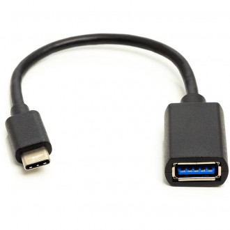 Кабель PowerPlant OTG USB 2.0 AF-Type-C, 0.1м-[articul]