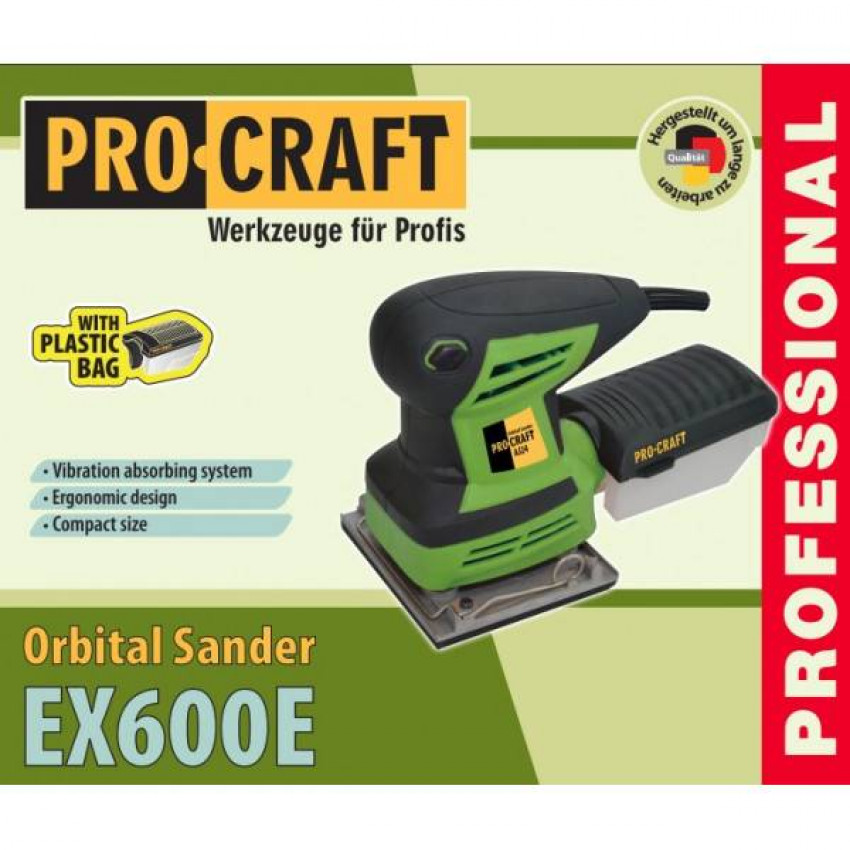 Шліфмашина ексцентрикова Procraft EX-600E-EX600E