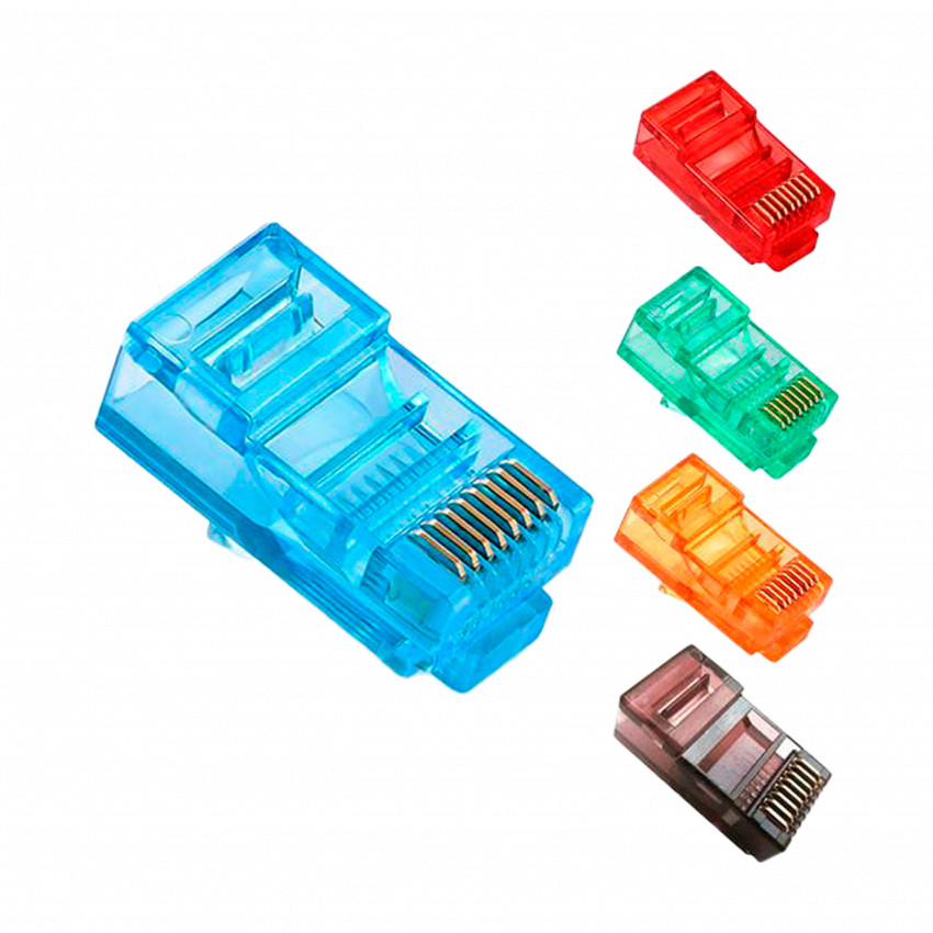 Конектор кольоровий RJ45 8P8C UTP Cat.5E (100 шт)-