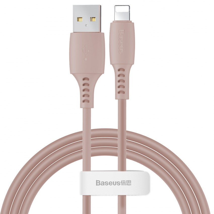 Кабель Baseus Colorful USB 2.0 to Lightning 2.4A 1.2M Рожевий (CALDC-04)-