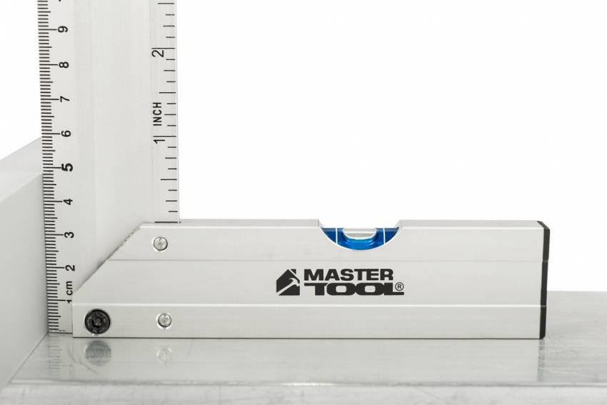 Кутник будівельний MASTERTOOL 250 мм AL-AL капсула 0.5 мм/1 м 30-4250-30-4250