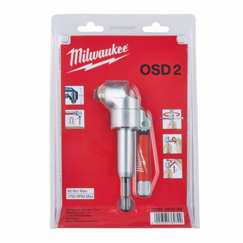 Насадка кутова MILWAUKEE OSD2 для дрилів-шуруповертів.-4932352320