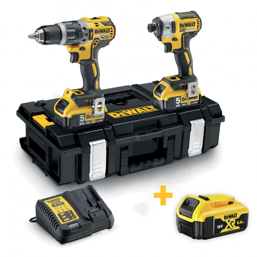 Набір з двох інструментів безщіткових DeWALT DCK266P2+DCB184-DCK266P2+DCB184