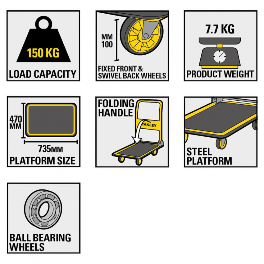 Візок-платформа вантажний STANLEY SXWTD-PC527-SXWTD-PC527