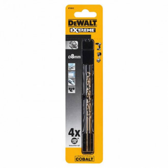 Свердло по металу DeWALT DT4912 &quot;EXTREME INDUSTRIAL COBALT&quot; HSS-CO кобальтове, d=8 мм, L=117 мм, L=72 мм