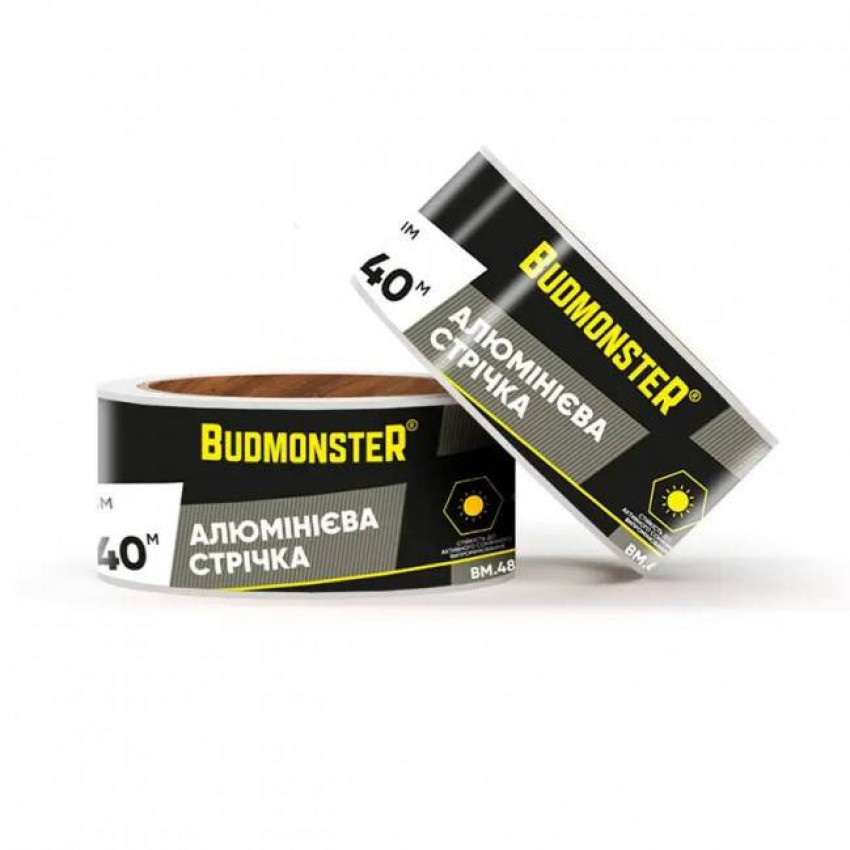 Клейка алюмінієва стрічка 60041S (BudmonsteR, 48х25 (72 шт)) BM.4825AS-BM--95045