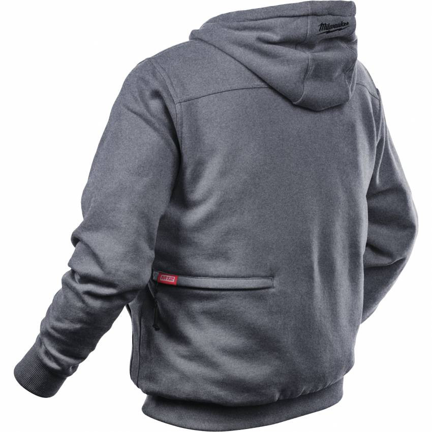 Куртка (толстовка) з електропідігрівом акумуляторна MILWAUKEE, M12 HH GREY3-0 (XL), сіра-4933464355