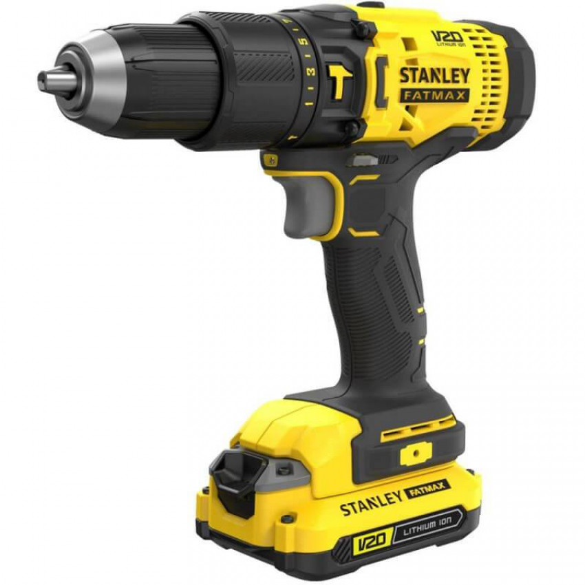 Дриль-шурупокрут ударний акумуляторний STANLEY FATMAX SCD711C2K-SCD711C2K