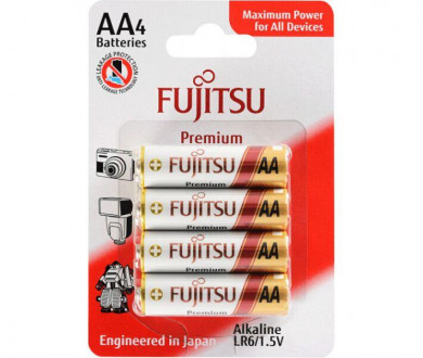 Лужна батарейка FUJITSU Alkaline Premium АА/LR6 4шт/уп blister-[articul]