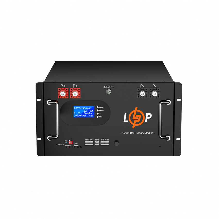 Акумулятор LP LiFePO4 51,2V - 230 Ah (11776Wh) (Smart BMS 200A) с LCD RM AB-