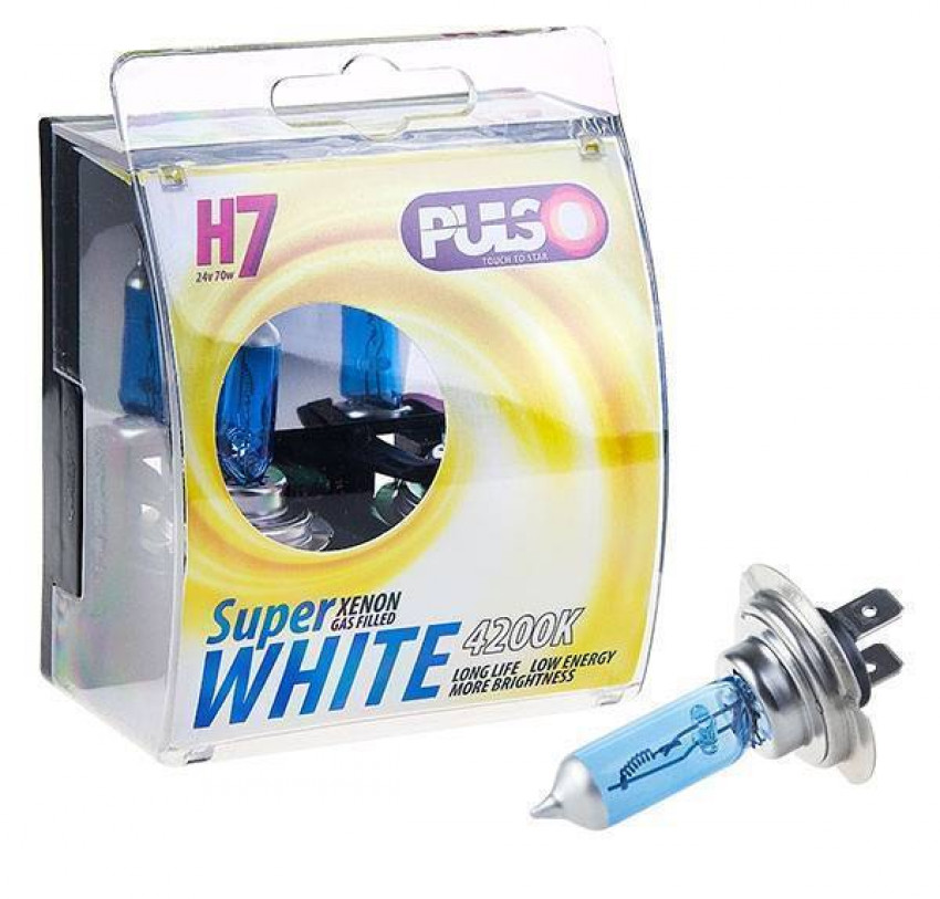 Лампи PULSO/галогенні H7/PX26D 24v70w super white/plastic box-LP-72471 (5/50) p/b