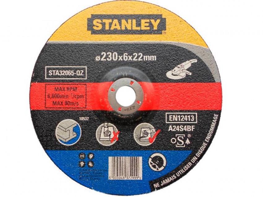 Коло шліфувальне по металу STANLEY. Ø=230х6.0х22мм-STA32065-QZ